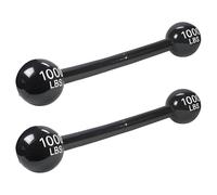 2 Pcs Inflatable Dumbbell Children's Dumbbell Toys, 120cm Inflatable Blow Up Dumbbells Barbell Toys for Kids Adults Weights Inflatables Props, for Circus Strongman Fancy Dress Accessory (Black)