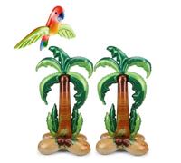 2 Pcs Inflatable Palm Tree, with Inflatable Parrot,Large Palm Trees, Hawaiian Party Decorations, Jungle Summer Beach Party Decorations for Birthday Party Decorations