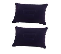 2 Pcs Inflatable Pillow,Camping Pillows Outdoor Cushions Travel Beach Accessories Seat Blow Up Beachs Essentials Sun Lounger Small Picnic Accessory Back Support Blue 22/34cm,for Adults Kids Airplane