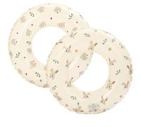 2 Pcs Inflatable Pool Float Retro Bear and Rabbit Swim Rings Swimming Pool Tubes for Adults Teens Summer Beach Bachelorette Party (Bear and Rabbit)