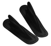 2 Pcs Inflatable Surfboard Fin for Direction and Stability, Black | PVC PP Pa ABS Build, Snap in Rear Rudder, Replacement Part for Kayak Canoe Sup Use