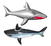 2 PCS Inflatable Toys Silver Big Shark 80 Cm, Inflatable Pool Float, Beach Toy for Outdoor Summer, Shark Inflatables for Beach Parties, Pool Hawaiian Party Toys, Water Sports (80cm)