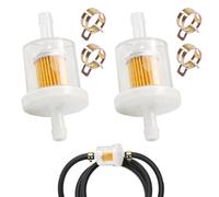 2 PCS Inline Fuel Filter,Fuel Filter,Universal 6mm 40 Micron 1/4" Inline F uel F ilter Kit For Briggs & Stratton 691035 493629 84001895 794079 56002 Toro MTD Craftsman Kawasaki 49019-0027