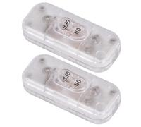 2 Pcs Inline Switch, Electrical Wire Appliance Rocker Switches Rated 250V 6A ON OFF, Clear Lamp Cord Button Torpedo Switch Repair Replacement Desk Table Light Parts Control Power Cable Plug