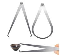 2 Pcs Inner&Outer Calipers Measuring Tool, 150mm/6 Inch Vernier Calipers, Stainless Steel Inside Outside Caliper for Pottery, Woodworking, and Precision Measurement