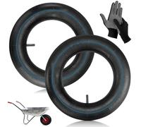 2 Pcs Inner tube 3.50-8 for wheelbarrow wheel with Straight Valve Inflatable Replacement Innertube, Universal Inner Tube for Sack Barrow Hand Trucks Garden Carts Trolley, Wheel Barrow Tyre