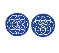 2 Pcs International Flag of Planet Earth Round Button Pins, Alloy Lapel Pins for Environmental Protection Activities, Accessories for World Earth Day Environmental Protection Day Activities