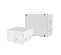 2 Pcs IP65 Waterproof Junction Box, ABS Plastic Outdoor Electrical Enclosure, Dust-Tight Rainproof Cable Gang Box for DIY & Project Wiring（150 * 110 * 70-85 * 85 * 50mm）