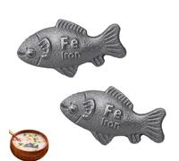 2 Pcs Iron Fish for Cooking, Iron Fish for Iron Deficiency, Suitable Home and Kitchen Decoration can be Given to Family and Friends