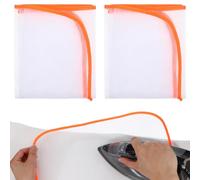 2 PCS Ironing Mat, 23.6×15.8 Inch Pressing Cloth for Ironing Clothes to Protect Clothes, Protective Ironings Protector Scorch Mesh Insulation Pads for Sewing and Iron Fabric Protector Tool (White)