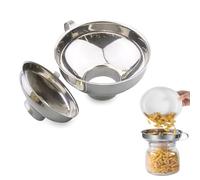 2 Pcs Jam Funnels Set, Stainless Steel Wide Mouth Canning Funnel, Funnel with Handle for Kitchen Transfer Liquid Powder Wine Cooking Oil Beans and Jam