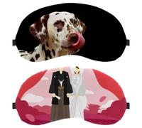 2 PCS Japan Wedding Couple Sleep Mask for Back and Side Sleeper, 100% Light Blocking Eye Mask, Adjustable & Breathable Sleeping Eye Cover, Zero Eye Pressure