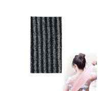 2 Pcs Japanese Back Scrubber Set, Extra Long Exfoliating Washcloth for Men Women, Double-Sided Exfoliating Shower Towel, Scrub Cloth for Body Cleaning and Massage (Black)