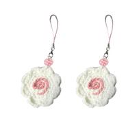 2 Pcs Japanese Crochet Yarn Bag Pendant Holder Soft Wool Phone Strap Trendy Women Backpack Accessories Knitting Bag Accessories