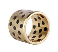 2 Pcs JDB Type Oilless Graphite Brass Bearing Bush 20x28x(10-60) mm(20x28x22mm)