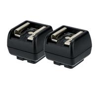 2 Pcs JJC Hot Shoe Adapter with PC Female Outlets For Portable Flashes on DSLR