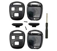 2 Pcs Key Fob Case Shell Fit for Lexus RX350 RX330 RX300 RX400h ES300 ES330 GS300 GS400 GS430 GX470 IS300 IS330 LS400 LS430 LX470 SC430 1998-2010 (Black)