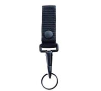 2 Pcs Key Holder, Heavy Duty Belt Keeper Clip with Nylon Molly Strap, Outdoor Multi-Functional Snap Hook Organizer, 5.7 in / 14.5 cm, for Hiking Camping, Fits 2.25 in / 5.72 cm Duty Belts