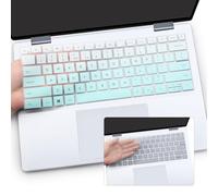 2 PCS Keyboard Cover for 2025 2024 New Dell Inspiron 14 5440 5441 5445 7440 7441 7445 & Inspiron 16 7640, Inspiron Plus 14 7441 7440 & Plus 16 7640 Laptop US Layout Protective Skin-MGreen+Clear
