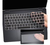2 PCS Keyboard Cover for 2025 Dell Pro 14/14 Plus/14 Max PC14250 PC14255 PB14250 PB14255 MC14250 MC14255 14'' (NOT FIT Dell Pro 14 PA14250) US Keyboard Skin-Black+Clear