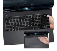 2 PCS Keyboard Cover for 2025 Dell XPS 14 9440 9450 14.5'',Dell 14 Premium Laptop DA14250 14.5", XPS 16 9640 16.3 inch(Not Fit Dell XPS 13 9345 9350/XPS 13 Plus 9320/16 Premium DA16250)-Black+Clear