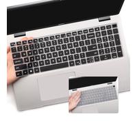 2 PCS Keyboard Cover for Dell Precision 16 7670 7680 16", Dell Precision 7770 7780 17.3" Laptop Protective Keyboard Skin-Black+Clear