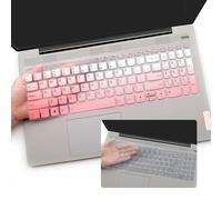 2 PCS Keyboard Cover for Lenovo V15 G4(2024), V15 G3, V15 Gen 2 / IdeaPad 1 1i 15IJL7 15ADA07 15IAU7 15ALC7 15.6" / IdeaPad Flex 5 5i 16" / Ideapad 3 3i 15.6" 2023 Laptop-Pink+Clear