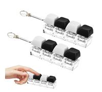 2 Pcs Keyboard Fidget Toy, 4 Button Fidget Keyboard Keychain Stress Relief Toys, a Tool for Relaxation and Stress Relief,Fidget Keyboard for Everyone To Kill Time, Keychain Suitable for Gifts