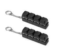 2 PCS Keyboard Fidget Toy, 4 Keys Decompression Toys, Finger Keyboard Caps