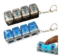 2 PCS Keyboard Fidget Toy, Keyboard Fidget Keychain 4-in-1 Keyboard Decompression Button Finger Clicker Toys, Button Stress Relief Keyboard Clicker Fidget to Relief Stress (2pc-B)