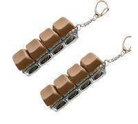 2 Pcs Keyboard Fidget Toy, Keyboard Fidget Keychain 4-in-1 Keyboard Decompression Button Finger Clicker Toys, Button Stress Relief Fidget Gifts to Relief Stress for Adults & Kids (K-2pcs)