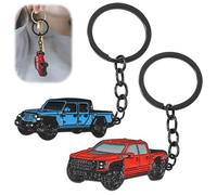 2 Pcs Keychain Compatible with Off Road Vehicle,Off Road Vehicle Key Pendant,Keychains Personalized Keyring Key Chain Accessories Charm, Gift for Valentine's Day, Birthday, Easter (Red and blue)