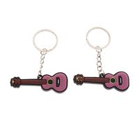 2 Pcs Keychains Keyring Pendant Key Holder for Musical Instrument Ukulele