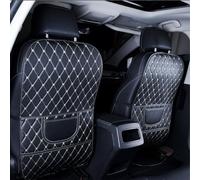 2 pcs Kick Mats Back Seat Protector for Peugeot 3008 II/2 M I 2016-2022 2023 2024, Leather Seat Pad Rear Cover Protector Car Seat Back Anti Kick Mat