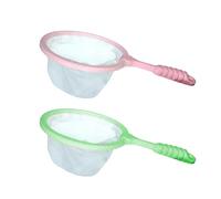 2 Pcs Kids Fishing Net, Pink and Green Kids Fishing Net Bug Catcher Nets with Anti Slip Handle for Beach Toy Bug and Butterfly Catching Compact Outdoor Play Equipment Y8ETYW