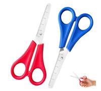 2 Pcs Kids Scissors, Children Safety Scissors for School, Blunt Tip Craft for Preschool, Safe for Kids Arts and Crafts, Child-Friendly Left and Right Hand Use