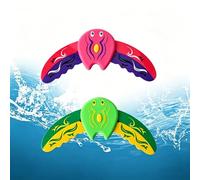 2 Pcs Kids Underwater Gliders Stingray Devil Fish Diving Pool Toys, Swimming Pool Toys Adjustable Fins Self-propelled Water Games Ideal For Summer Gift Beach Swim Training Interactive Chase Play