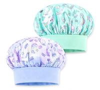 2 Pcs Kids Unicorn Satin Bonnet Set, Adjustable Elastic Sleep Cap