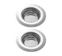 2 Pcs Kitchen Bathroom Sink Strainer, Stainless Steel Drain Cover, Drain Catcher, Large Wide Rim Outer Diameter Prevent Clogging - To Catch Hair, Food Scraps, And Debris(4.5 Inch/11.3cm)