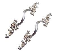 2 Pcs Kitchen Cupboard Handle European Style Cabinet Handles Vintage Dresser Handles Wardrobe Door Handle Zinc Alloy Drawer Pulls for Bathroom Furniture Cabinet Cupboard (Antique Silver,Pitch:96mm)