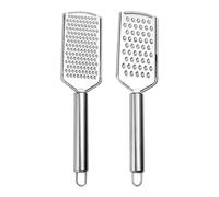 2 PCS Kitchen Grater, Stainless Steel Cheese Grinders with Handles, Cheese Grater Fine Zester Grater for Quickly Grind Chocolate, Cheese, Carrots, Ginger and Citrus Fruits