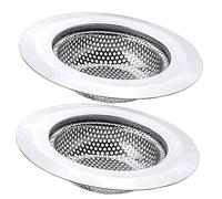 2 PCS Kitchen Sink Drain Strainer 4.5" Diameter - Stainless Steel Kitchen Sink Basket Strainer, Large Wide Rim 4.5" Diameter - Fits Most American Kitchen Sinks