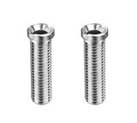 2 Pcs Kitchen Sink Plug Screw,Stainless Steel Hollow Sinks Screws Drain Basket Waste Kit Basin Filter Overflow Bath Hole Spare Commercial Drainer Connector Core Flip Long Drainers 45mm,for Kitchens