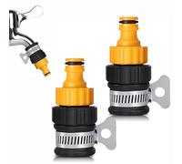 2 PCS Kitchen Tap Hose Connector Set, Threaded Universal Connectors and Faucet Connectors with Adjustable Stainless Steel Collar, Suitable for Sink Hoses, Gardens, Bathrooms, Indoor and Outdoor