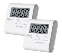 2 PCS Kitchen Timers for Cooking Digital Kitchen Timer Cooking Timers for Kitchen with Alarm for Kitchen Cooking Baking Sports Games Back with Plastic Magnetic Heel Stand