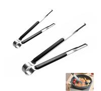 2 PCS Kitchen Tongs, Stainless Steel Cooking Utensils Tongs 9 & 12 Inch with Non-Slip Easy Grip Handle, Cooking Tongs for Baking, Grilling, BBQ, Kitchen Utensils & Gadgets