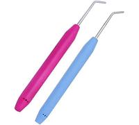 2 Pcs Knitting Loom Hook Crochet Hook for KniAfty Loom Hook Tool with Handle Knitting Sewing Tools Durable and Fashion Knitting Looms and Boards (Pink and Blue)