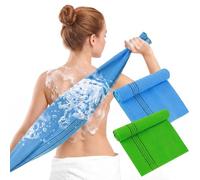 2 PCS Korean Long Exfoliating Towel, Back Scrubbers for Shower, Exfoliating Washcloth Body Scrubber Dead Skin Remover, Beauty Loofah Luffa Sponge Wash Cloth for Men Women Dead Skin Remove, 90x30cm