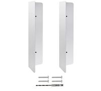 2 Pcs L-Shaped Garage Door Mouse Guard, Stainless Steel Garages Door Edge Seal Protector, Moisture Proof Uninvited Visitors Barrier Kit with Drill, for Standard Garage Entry Doors
