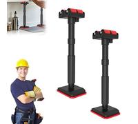2 Pcs Labor Saving Lifting Brackets,Multi-Function Height Adjustment Lifting Device,Cabinet Lifter Jacks Lift, for Installing Cabinets Wall Tile Height Adjuster Tool (red)